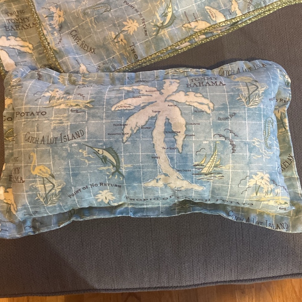 3 Tommy Bahama 24x24 Pillow Covers Plus One 12x22 Pillow. Excellent Condition. - Picture 3 of 5